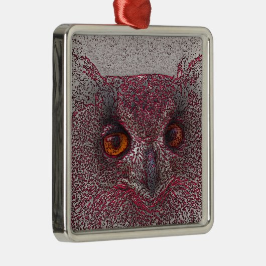 Etheral Owl Metalen Ornament (Rechts)