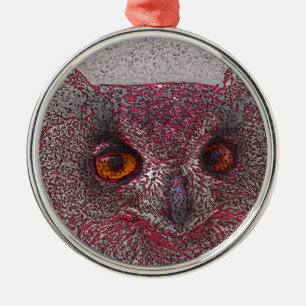 Etheral Owl Metalen Ornament