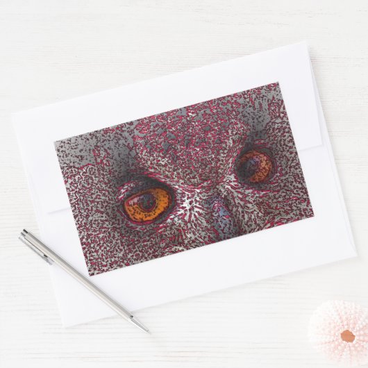 Etheral Owl Rechthoekige Sticker (Envelop)