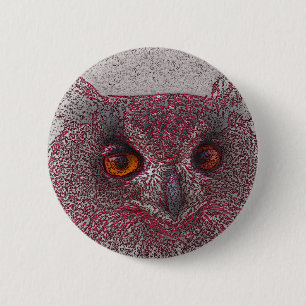 Etheral Owl Ronde Button 5,7 Cm