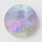 Etheral Pastel Holographic Fairy Wing Gown Ronde Klok (Voorkant)