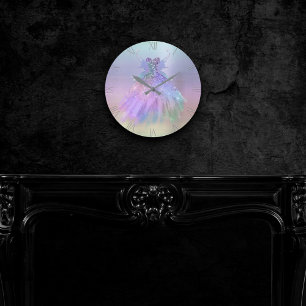 Etheral Pastel Holographic Fairy Wing Gown Ronde Klok