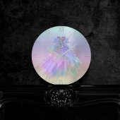 Etheral Pastel Holographic Fairy Wing Gown Ronde Klok