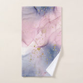Etheral Periwinkle Pink & Gold Inky Fantasy Glam Bad Handdoek (Handdoek)