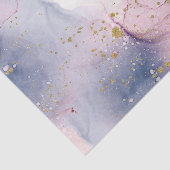 Etheral Periwinkle Pink & Gold Inky Fantasy Party Tissuepapier (Detail)