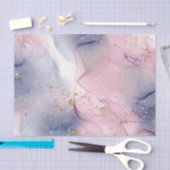 Etheral Periwinkle Pink & Gold Inky Fantasy Party Tissuepapier (Craft)