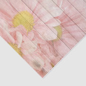 Etheral Pink Daisies on Wood Tissuepapier (Detail)