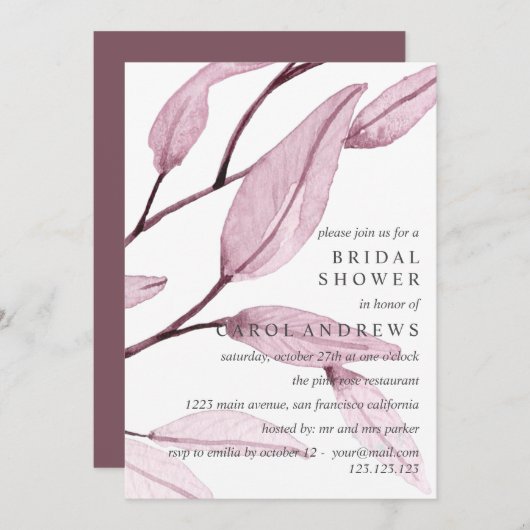 Etheral Pink | Lafy Vrijgezellenfeest Weddenschap Kaart (Voorkant / Achterkant)