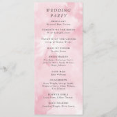 Etheral Pink-Waterverf en Gold Wedding-ceremonie Programmakaart (Achterkant)