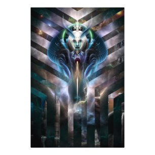 Etheral Queen of Galaxy Photo Print Foto Afdruk