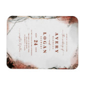 Etheral Rust & Hunter Green Wedding Invitation Magneet (Horizontaal)