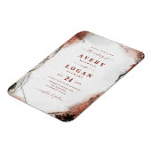 Etheral Rust & Hunter Green Wedding Invitation Magneet (Linkerzijde)