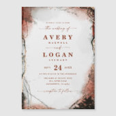 Etheral Rust & Hunter Magnetic Wedding Invitation (Voorkant)
