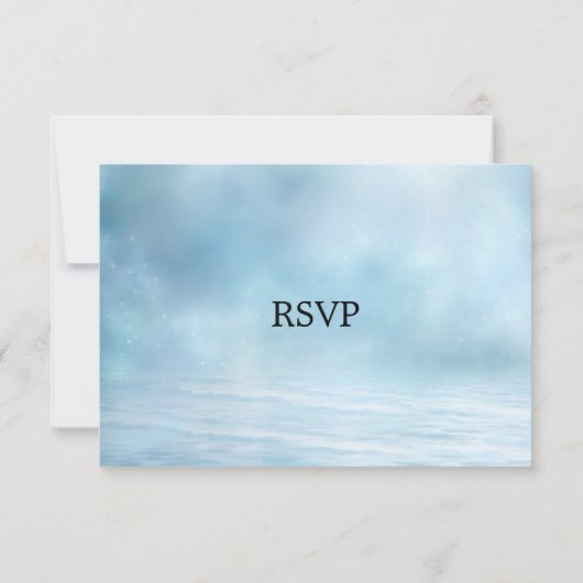 Etheral Sandy Beach Wedding RSVP Card (Achterkant)