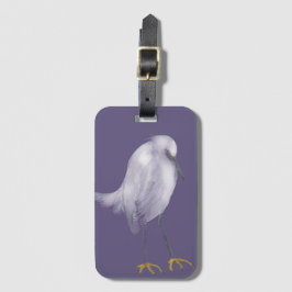 Etheral Snowy Egret Bagagelabel