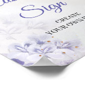 Etheral spring paars dusty blue roos aangepast tek poster (Hoek)