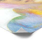 Etheral Venus met Waterverf Hair Poster (Hoek)