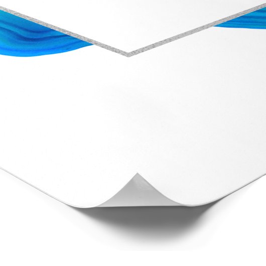 Etheral Wave Beach Island Wedding Seding Chart M Poster (Hoek)