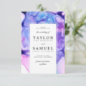 Etheral Wave Save the Date Invitation Small V03 Kaart (Staand voorkant)