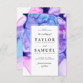 Etheral Wave Save the Date Invitation Small V03 Kaart (Voorkant / Achterkant)