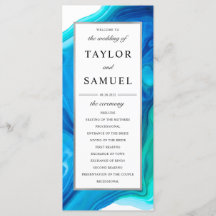 Etheral Wave Wedding Ceremony Program Beach