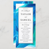 Etheral Wave Wedding Ceremony Program Beach Programmakaart (Voorkant / Achterkant)