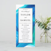 Etheral Wave Wedding Ceremony Program Beach Programmakaart (Staand voorkant)