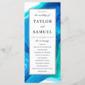 Etheral Wave Wedding Ceremony Program Beach Programmakaart (Voorkant)