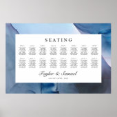 Etheral Wave Wedding Seating Chart V06 Poster (Voorkant)