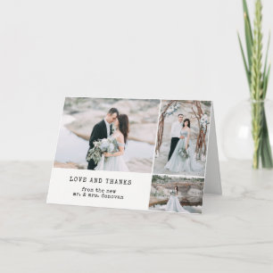 Etheral Wedding   Hartelijk dank 3 Foto Bedankkaart