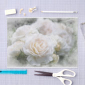 Etheral White Roses Tissue Paper Tissuepapier (Craft)
