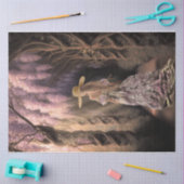 Etheral Wisteria Archway Portrait of Young Lady Tissuepapier (Craft)