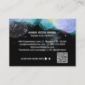 *~* Etherale AP46 Gold Glitter Abstracte QR-Logo Visitekaartje (Achterkant)