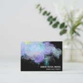 *~* Etherale AP46 Gold Glitter Abstracte QR-Logo Visitekaartje (Staand voorkant)