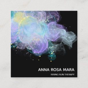 *~* Etherale AP46 Gold Glitter Logo Abstract QR Vierkante Visitekaartje