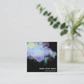 *~* Etherale AP46 Gold Glitter Logo Abstract QR Vierkante Visitekaartje (Staand voorkant)