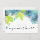 Etherale blauwe bloemen zal je mijn eerbewijs zijn kaart (Voorkant)