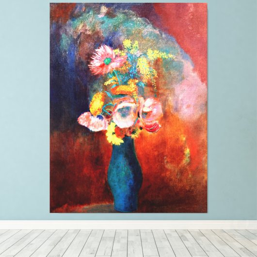 Etherale bloem door Odilon Redon Canvas Afdruk (Insitu (Houten vloer))
