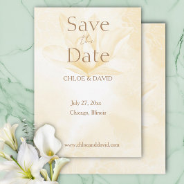Etherale Magnolievloer, vlakke redder de datum Kaa Save The Date