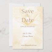 Etherale Magnolievloer, vlakke redder de datum Kaa Save The Date (Voorkant)