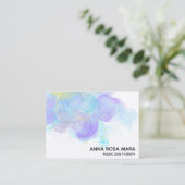 *~* Etherale QR AP46 Gold Glitter Abstracte Logo Visitekaartje (Staand voorkant)