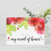 Etherale rode bloemen zullen je mijn eerbewijs zij kaart (Staand voorkant)