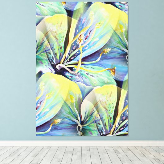 Etherale ventilatorbenzine in Waterverf Canvas Afdruk (Insitu (Houten vloer))