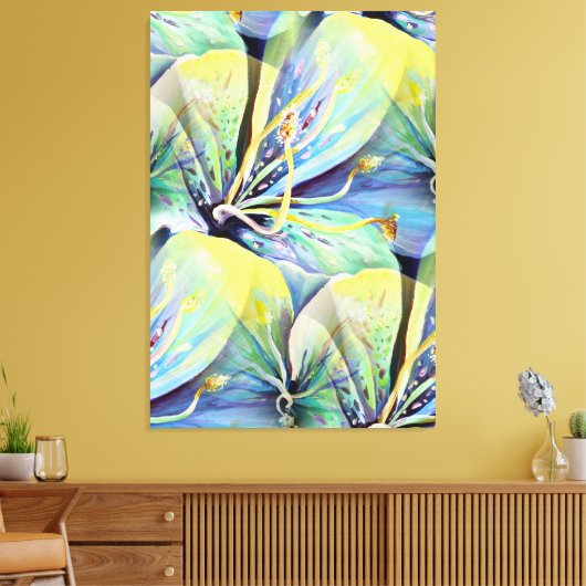 Etherale ventilatorbenzine in Waterverf Canvas Afdruk (Insitu (Woonkamer))