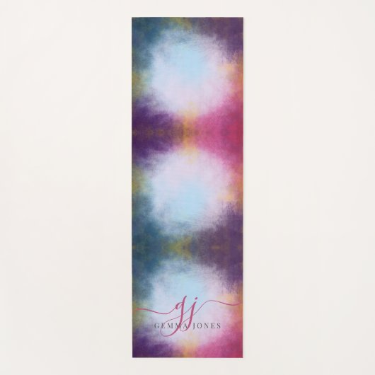 Ethereal Abstract Glow Monogram Yogamat (Voorkant)
