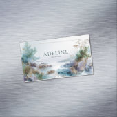 Ethereal Abstract Gold Sparkle Coastal Landscape Magnetisch Visitekaartje (Voorbeeld)