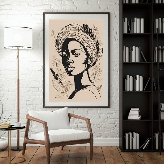 Ethereal African Minimalist Artwork Poster