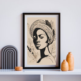Ethereal African Minimalist Artwork Poster