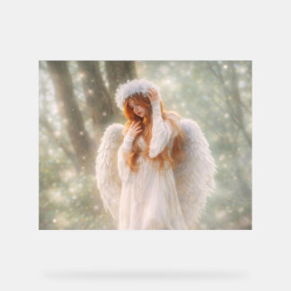 Ethereal Angel in the Forest Acryl Bord