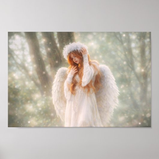 Ethereal Angel in the Forest Poster (Voorkant)